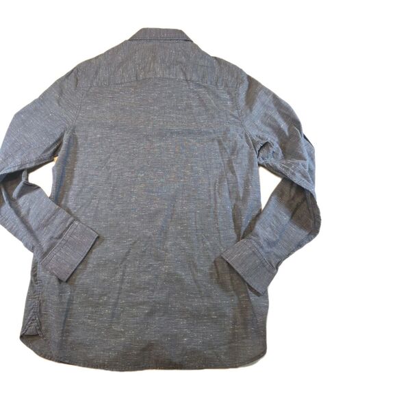 CALVIN KLEIN blue long sleeve shirt men's M modern fit cotton - Picture 4 of 5